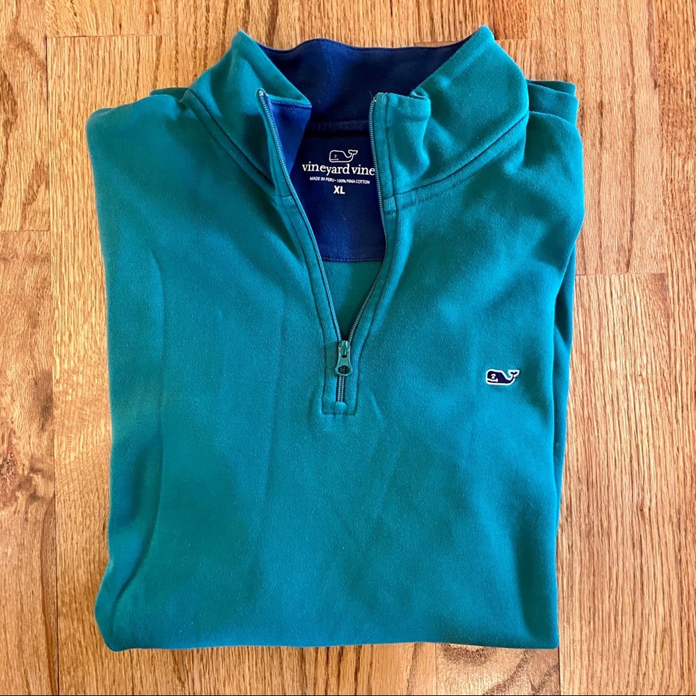 Vineyard Vines Quarter Zip Pullover - Green